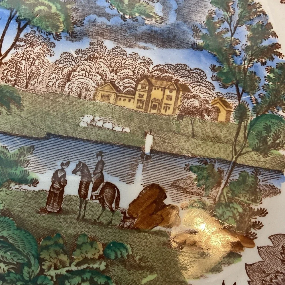 Vintage Wedgwood Etruria LANDSCAPE Multicolor Dinner‎ Plate 10